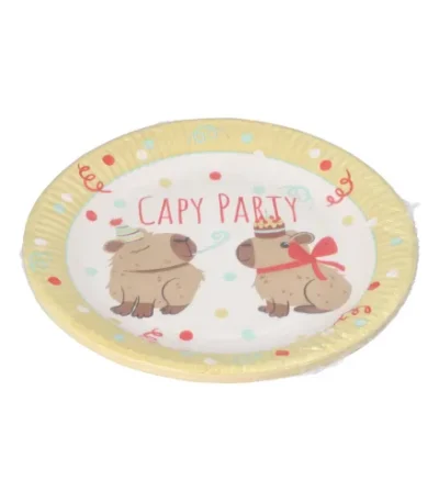 Product foto van Borden karton rond wit set van 10 23cm Capy Party
