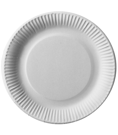 Product foto van Borden karton wit set van 100 rond 23cm Pure