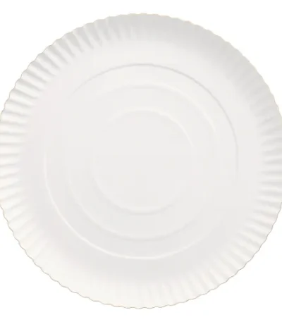 Product foto van Borden karton wit set van 100 rond 26cm 2cm Pure