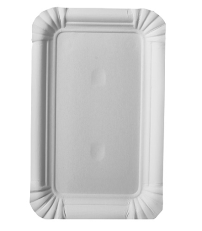 Product foto van Borden karton wit set van 25 hoekig 10x16cm Pure