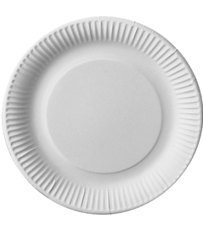 Product foto van Borden papier rond wit set van 50 23cm Pure