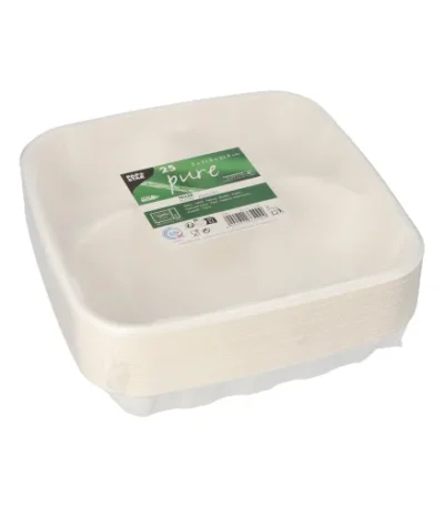 Product foto van Borden suikerriet pure 3‑vaks 5 cm x 22