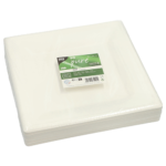 Product foto van Borden suikerriet wit hoekig 26x26 cm set van 50 pure