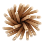 Product foto van Bubble Tea rietjes papier bruin set van 200 12mm 20cm Pure