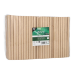 Product foto van Bubble Tea rietjes papier bruin set van 200 12mm 20cm Pure