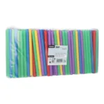 Product foto van Bubble tea-rietjes PP assorti kleuren set van 200 12mm 20cm
