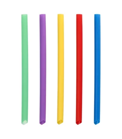 Product foto van Bubble tea-rietjes PP assorti kleuren set van 200 12mm 20cm