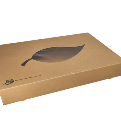 Product foto van Catering dozen karton bruin set van 10 8cm x 55