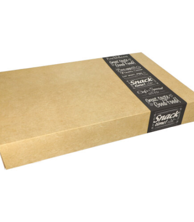 Product foto van Catering dozen papier wit hoekig groot set van 10 Good Food