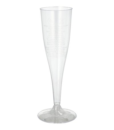 Product foto van Champagneglazen glas 1-vaks helder 10 stuks 100ml