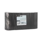 Product foto van Cocktailrietjes PP zwart set van 500 herbruikbaar 7mm x 15cm