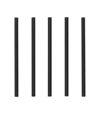 Product foto van Cocktailrietjes PP zwart set van 500 herbruikbaar 7mm x 15cm