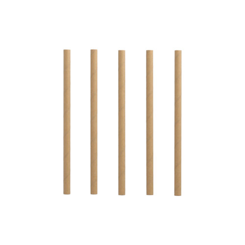 Product foto van Cocktailrietjes papier bruin set van 500 7mm 15cm