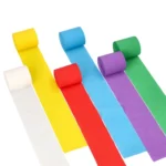 Product foto van Crepeband rollen assorti kleuren watervast set van 6 10m x 5cm