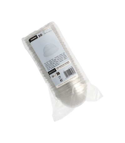 8cm set van 50 glashelder met gat Hurricane