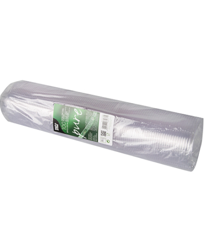 Product foto van Deksel PLA rond 100 stuks glashelder met gat Ø 9