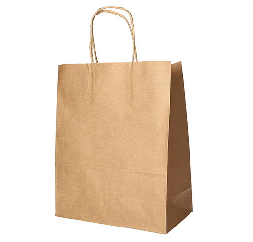 Product foto van Draagtassen papier bruin set van 25 44x32x17cm met handvat