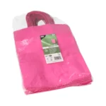 Product foto van Draagtassen papier roze set van 25 28x22x10cm met handvat