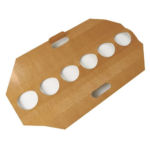 Product foto van Draagtrays karton bruin set van 30 12x9.5x62cm voor 6 bekers Pure
