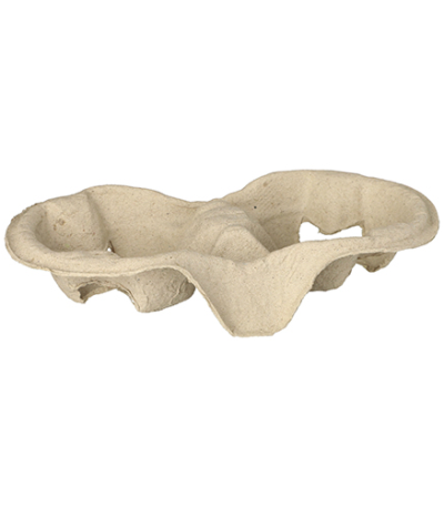 Product foto van Draagtrays karton natuur set van 220 To Go voor 2 bekers 4.6cm x 22.3cm x 11.6cm