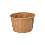 Product foto van Dressingschaaltjes papier bruin pure set van 250 50ml