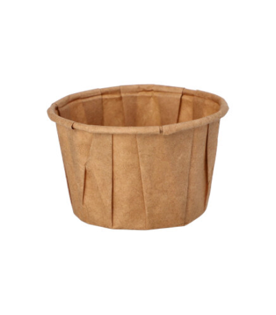 Product foto van Dressingschaaltjes papier bruin pure set van 250 50ml