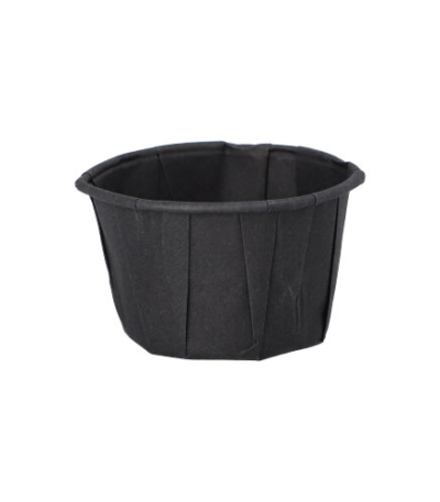 Product foto van Dressingschaaltjes papier zwart set van 250 50ml