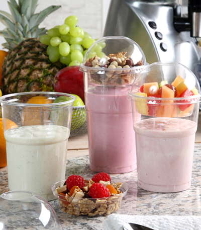 Product foto van Drinkbekers PLA glashelder 60 stuks 500ml