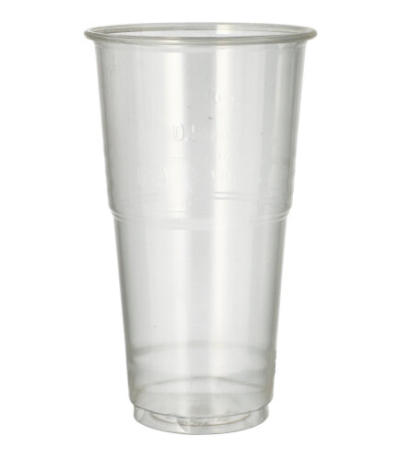 Product foto van Drinkbekers PLA glashelder 60 stuks 500ml