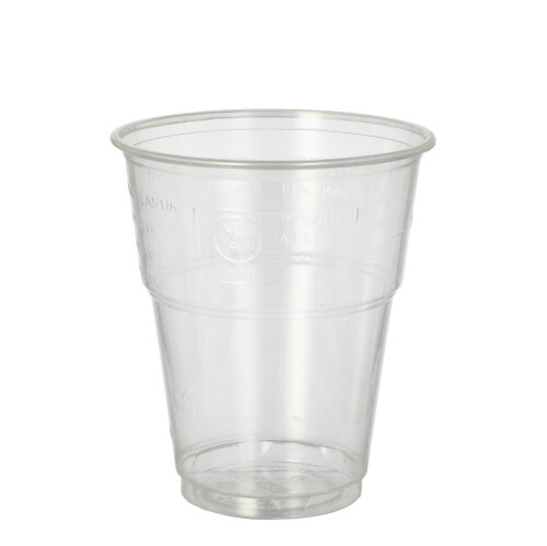 Product foto van Drinkbekers PLA glashelder set van 25 300ml