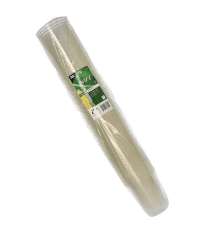 Product foto van Drinkbekers PLA glashelder set van 70 300ml