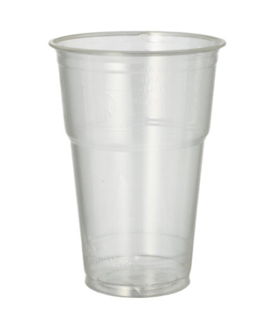 Product foto van Drinkbekers PLA glashelder set van 70 400ml