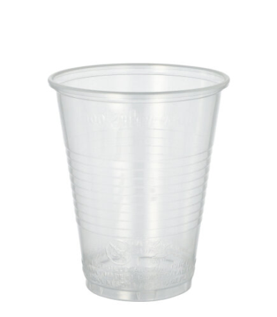 Product foto van Drinkbekers PP transparant set van 50 300ml met schuimkraag