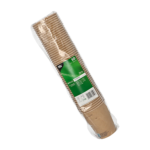 Product foto van Drinkbekers karton bruin set van 50 200ml