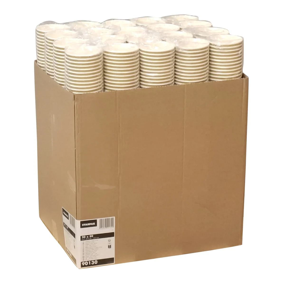 Product foto van Drinkbekers karton set van 50 400ml Coffee Rings