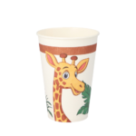 Product foto van Drinkbekers karton wit set van 10 200ml Jungle