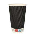 Product foto van Drinkbekers karton zwart set van 25 0