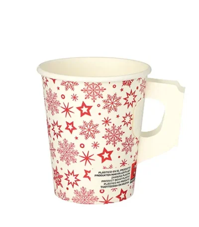 Product foto van Drinkbekers papier 200ml set van 50 Snöflinga