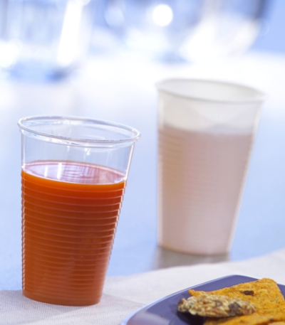 Product foto van Drinkbekers plastic transparant set van 100 300ml