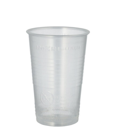 Product foto van Drinkbekers plastic transparant set van 100 300ml