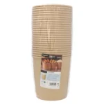 Product foto van Eetemmers kunststof rond bruin set van 25 3800ml