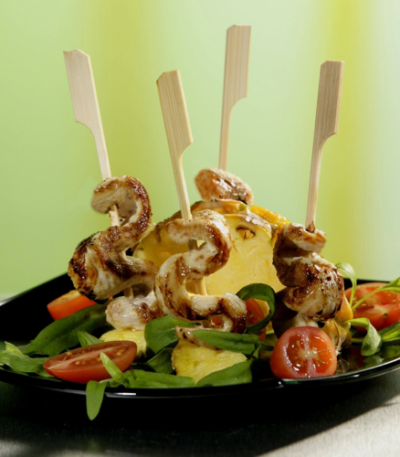 Product foto van Fingerfood spiesjes hout set van 250 15cm Golf