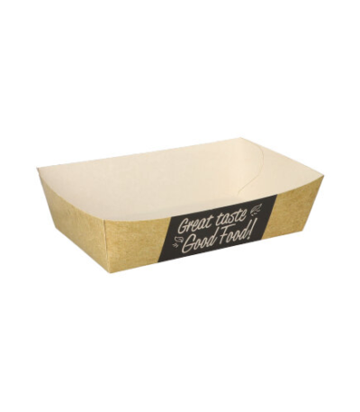 Product foto van Frietbakjes karton medium set van 50 Good Food 350ml
