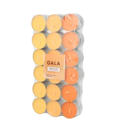 Product foto van Geurkaars oranje 36stuks Ø 3
