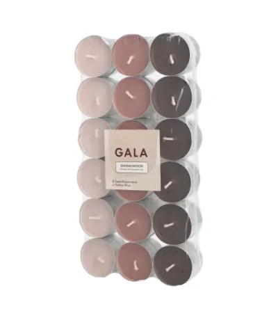 Product foto van Geurkaarsen ivoor Sandelhout set van 36 3