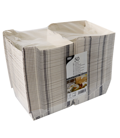 Product foto van Hamburgerboxen karton groot set van 50 Newsprint