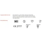 Product foto van Handschoenen latex poedervrij blauw Maat M set van 100 Blue Grip WORK-INN