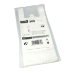 Product foto van Hemddraagtassen HDPE medium wit set van 200 55x22x15cm