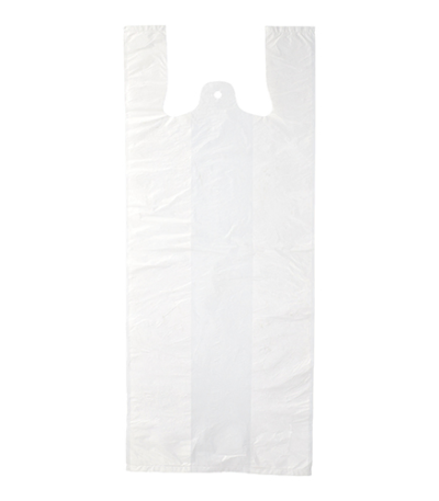 Product foto van Hemddraagtassen HDPE medium wit set van 200 55x22x15cm