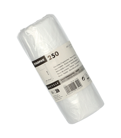 Product foto van Hemddraagtassen plastic transparant knoopzak set van 250 48x22x12cm